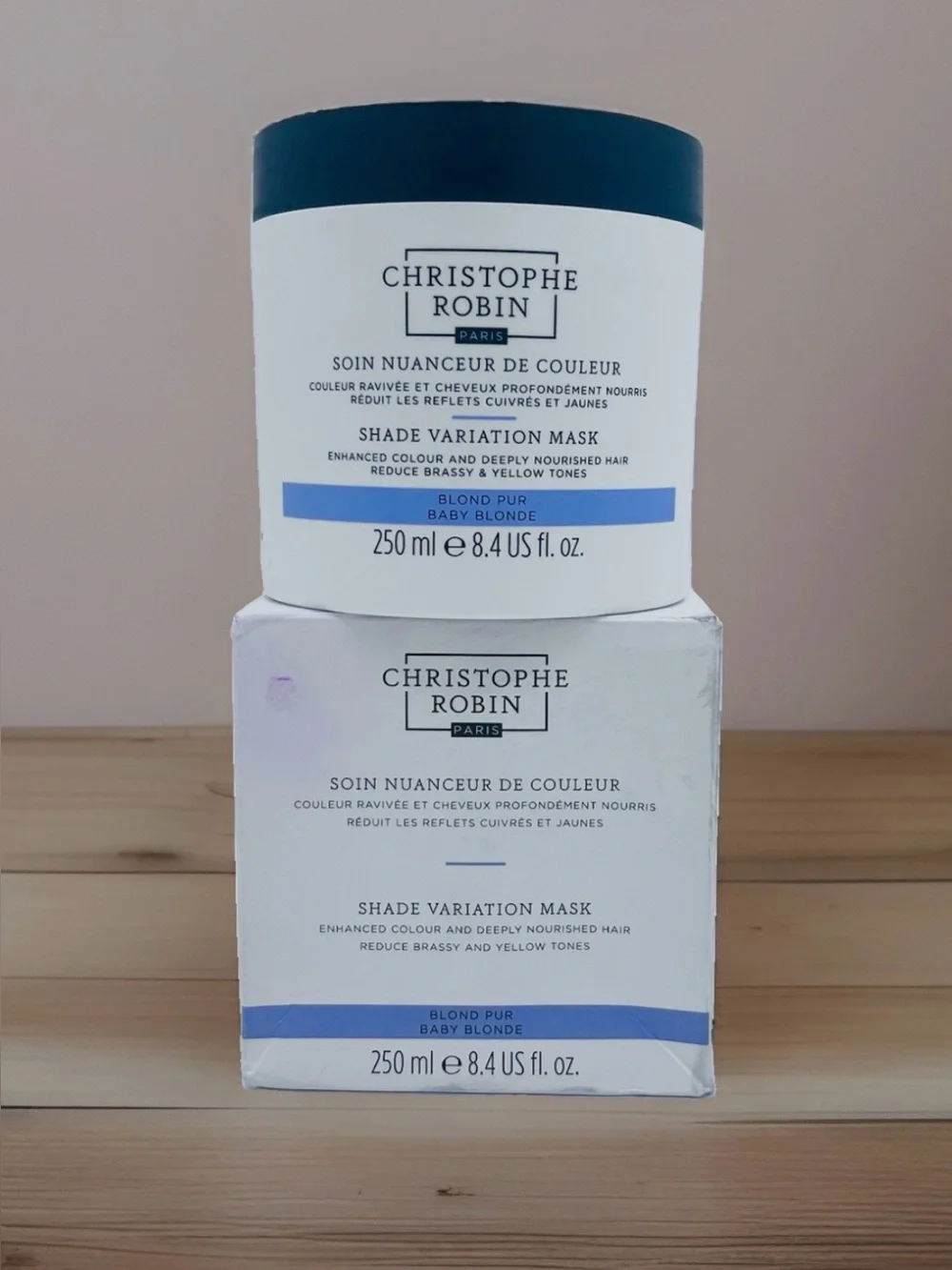 Christophe Robin Shade Variation Mask Baby Blonde 250ml Nutritive Hair Care New